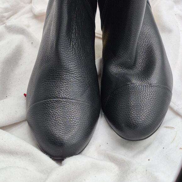 NEW Kurt Geiger Mayfair 55 black leather Over the Knee Heel Boots SZ 38.5 US 8 - Picture 5 of 8